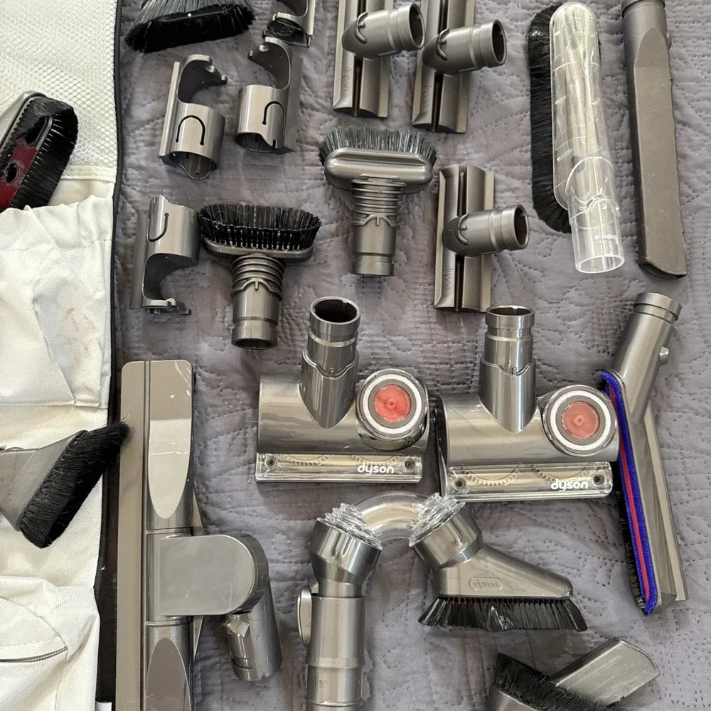Dyson Multifunction Part Attachments Some NEW Some Slightly Used & Canvas Bag